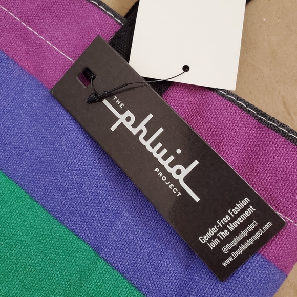 BNWT The Phluid Project Rainbow Stripes Tote Gender-Free Fashion - Picture 7 of 7
